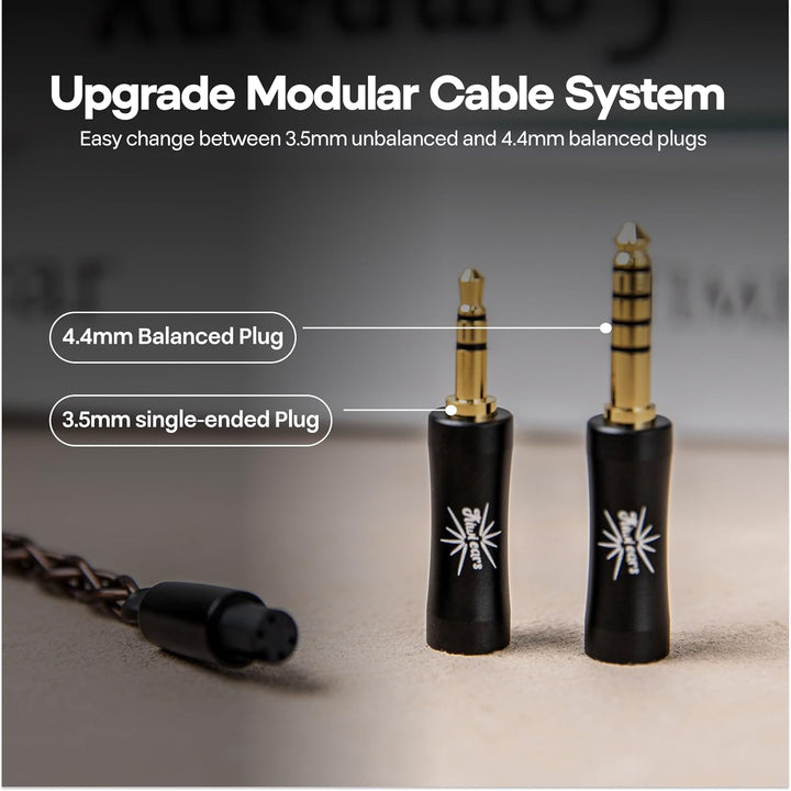 LINSOUL Kiwi Ears Septet - 1DD + 4BA + 1 Planar + 1 PZT Quadbrid IEM - HiFi Kabel - Gaming - Ohrhöre