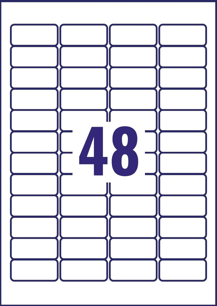 AVERY L4778-20 Box Blätter Etiketten Polyester, weiss