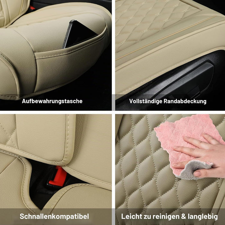 Vankerful Kunstleder-Autositzbezüge, universell passend für die meisten Pkw, SUV, Limousinen und Lkw