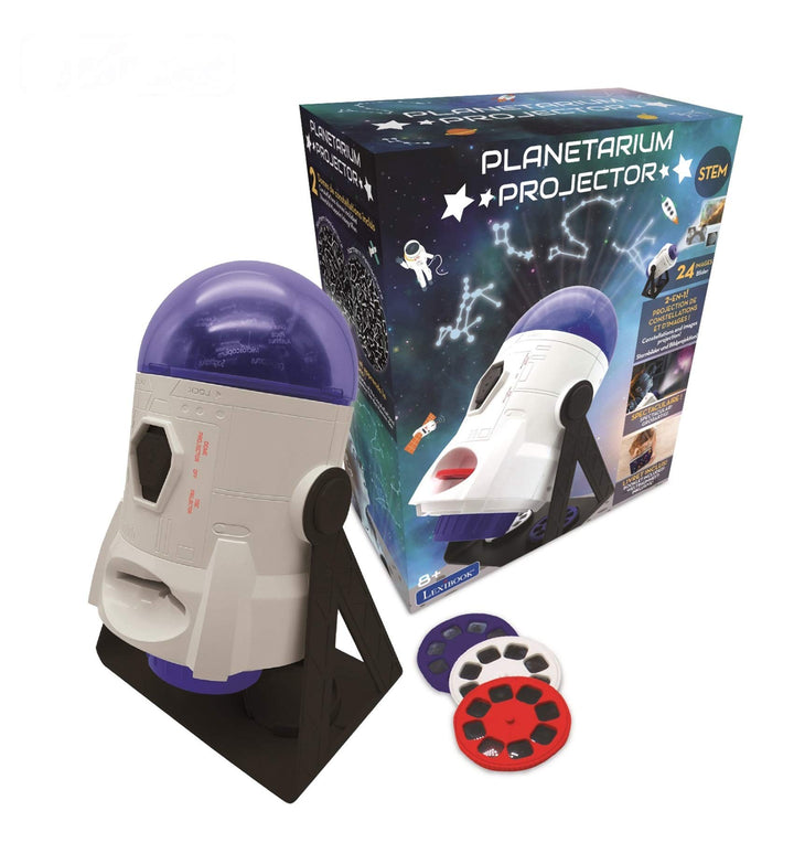Lexibook NLJ180 Planetarium 2-in-1 Projektor mit Sternenbildern Weltraumforschungr, 24 Bilder, um Al