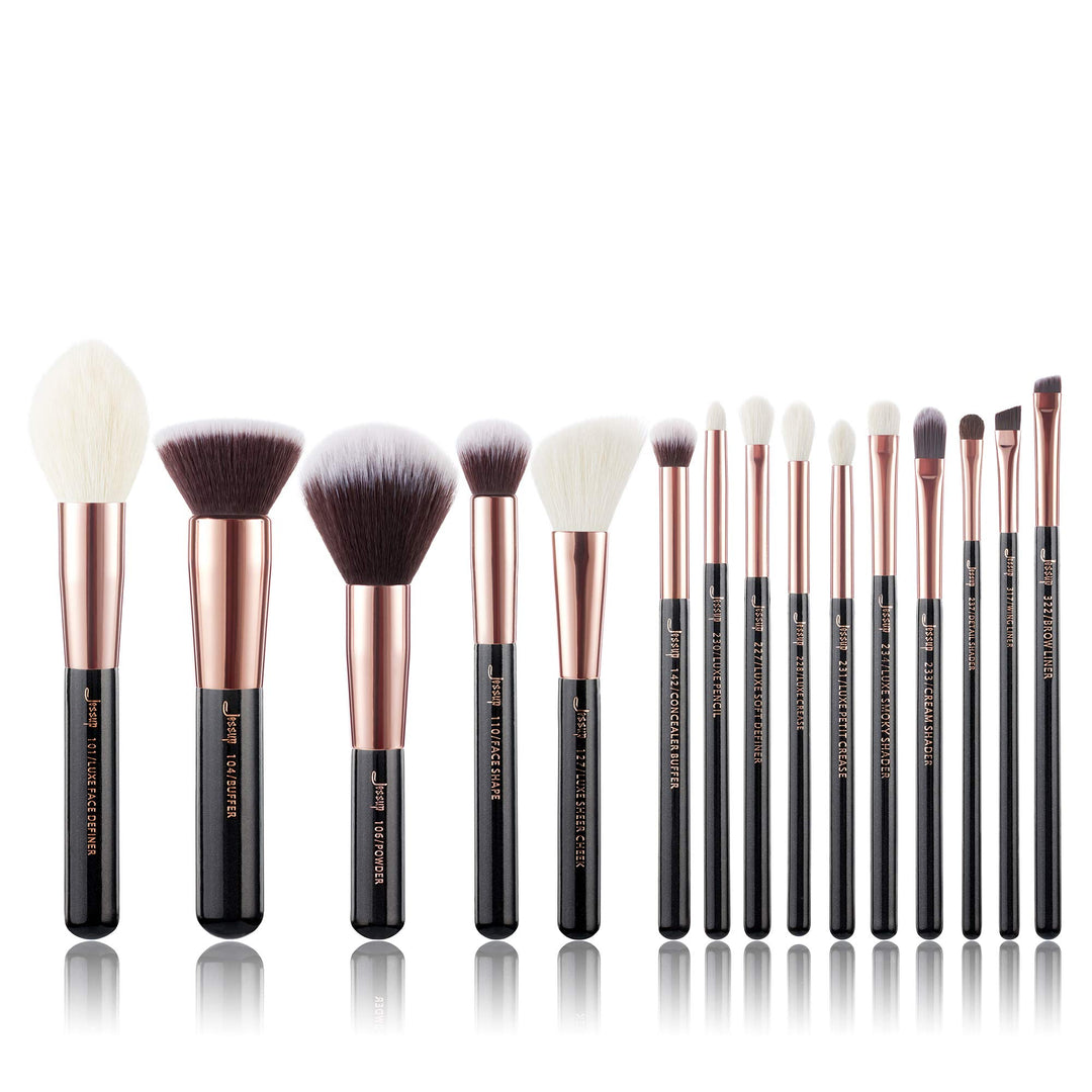 Jessup Make Up Pinsel Sets 15 Pcs Kosmetik Schmink Bürsten Lidschatten Puder Concealer Eyeliner T160