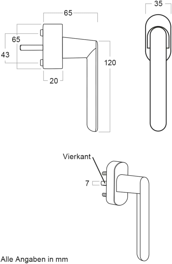 Schellenberg 46509 Sicherheits-Alarmgriff in Silbergrau für Fenster, Balkontüren und Terrassentüren