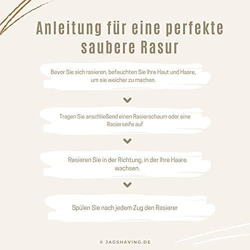Jag Shaving Rasierhobel – nachhaltiger Rasierhobel aus Holz – 3-kantige Rasierklingen Rasierhobel –