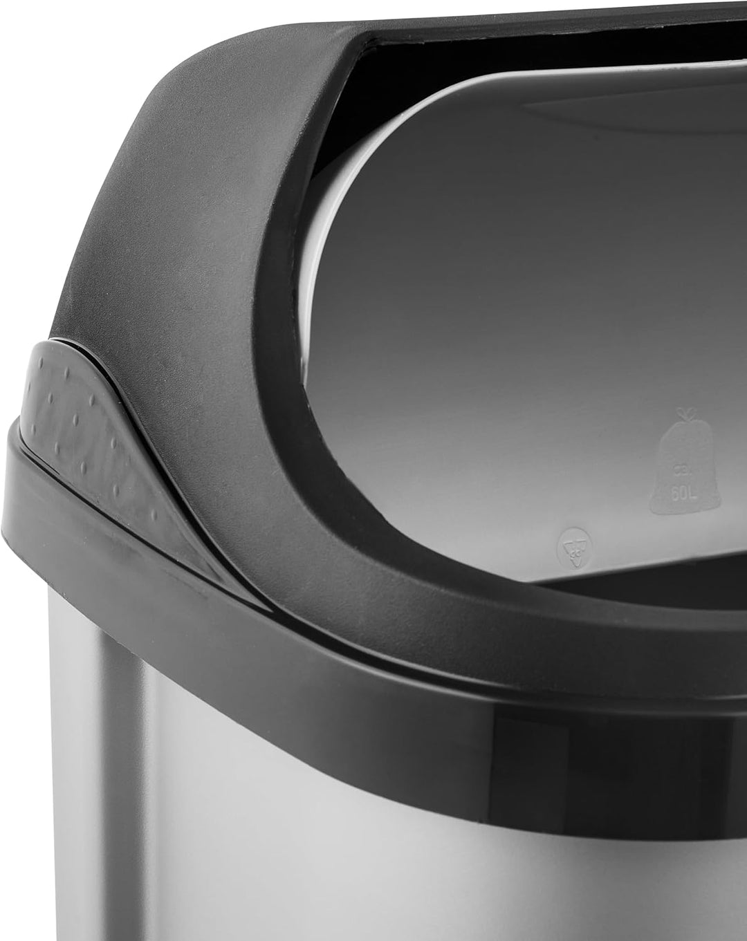 keeeper Abfallbehälter mit Rolldeckel, 50 l, Rasmus, Silber Rasmus Hell-Silber 1x 50 L, Rasmus Hell-