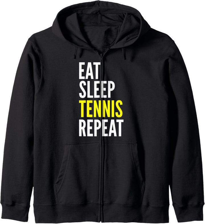 Tennisspieler Lustig - Eat Sleep Tennis Repeat Kapuzenjacke