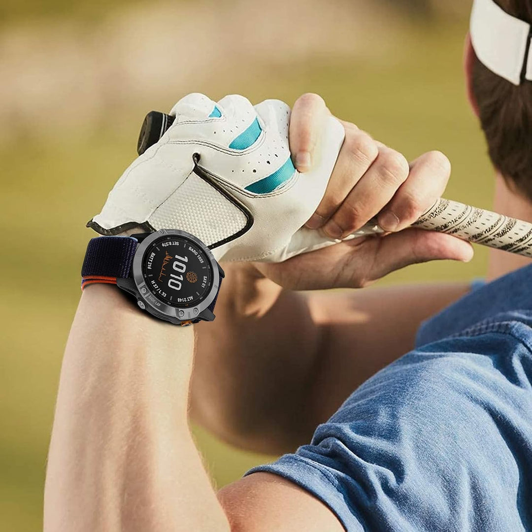 TOPsic 22mm Armband Kompatibel mit Fenix 5/Fenix 6, Klettverschluss Nylon Ersatzarmband Ultraleicht