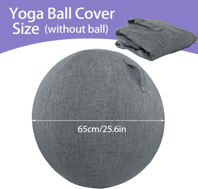 ZOSONET Sitzball Abdeckung,55cm 65cm 75cm Gymnastikball Bezug für Sitzball Fitnessball,Faltbar Sitzb