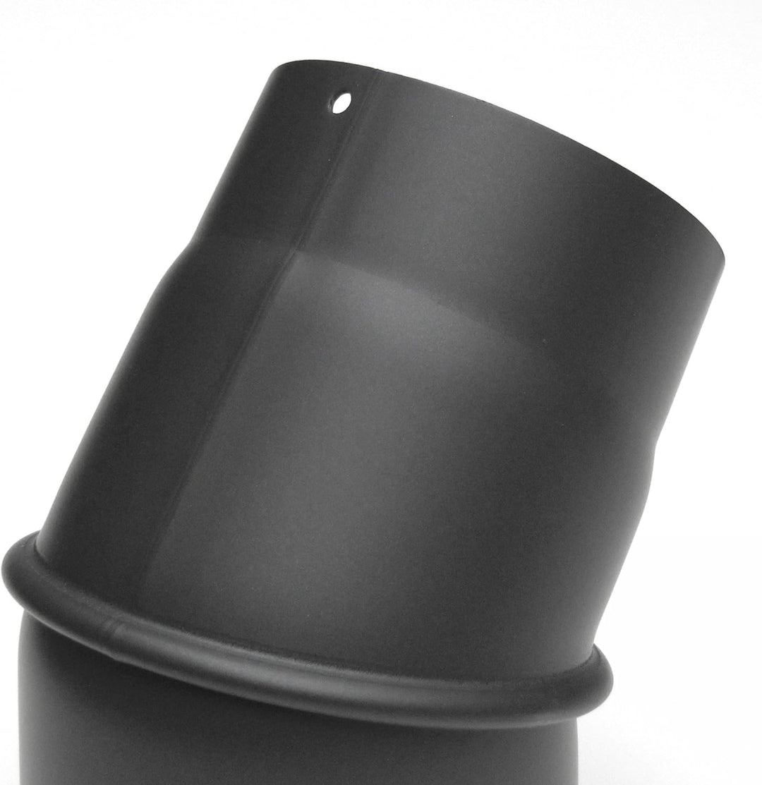 raik SH133-150-gg Rauchrohrbogen/Ofenrohr 150mm - 0° - 45° ohne Reinigungsöffnung gussgrau