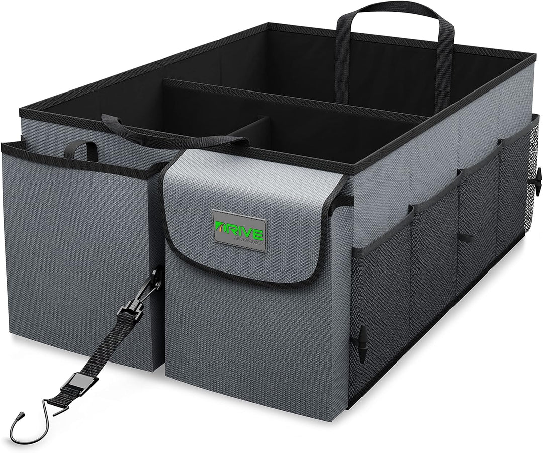Drive Auto Products Kofferraum Organizer - Praktische Kofferraumtasche mit Fächern - Einkaufskorb, A