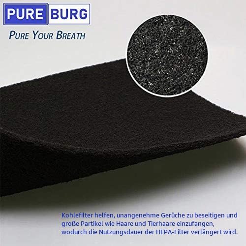 PUREBURG Ersatz-HEPA-Filter kompatibel mit Philips Serie 800 Luftreiniger AC0830/30 Teilenummer FY02