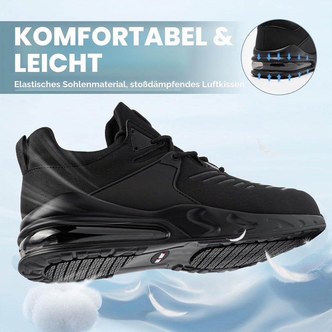 LARNMERN PLUS Wasserdicht Arbeitsschuhe rutschfest SRC Mid-Top Sicherheitsschuhe Herren Damen Komfor