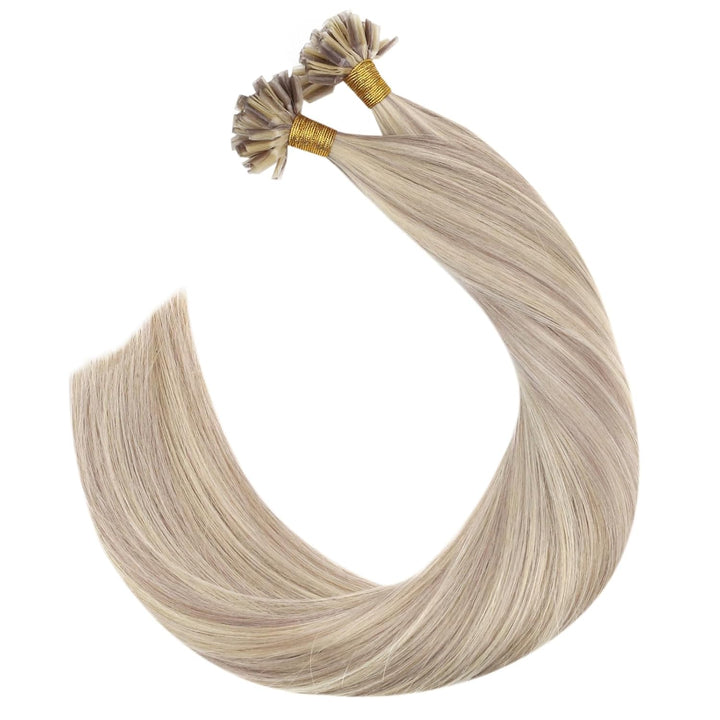 Ugeat Bonding Extensions Echthaar Keratin U Tip 45cm Keratin Haarverlängerung Extensions Bonding Ges