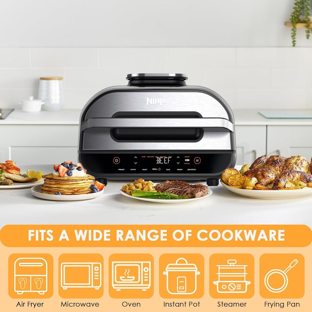 100 Stück Backpapier für Heissluftfritteuse Ninja Foodi MAX Grill & Air Fryer AG551EU AG551EUCP, Rec