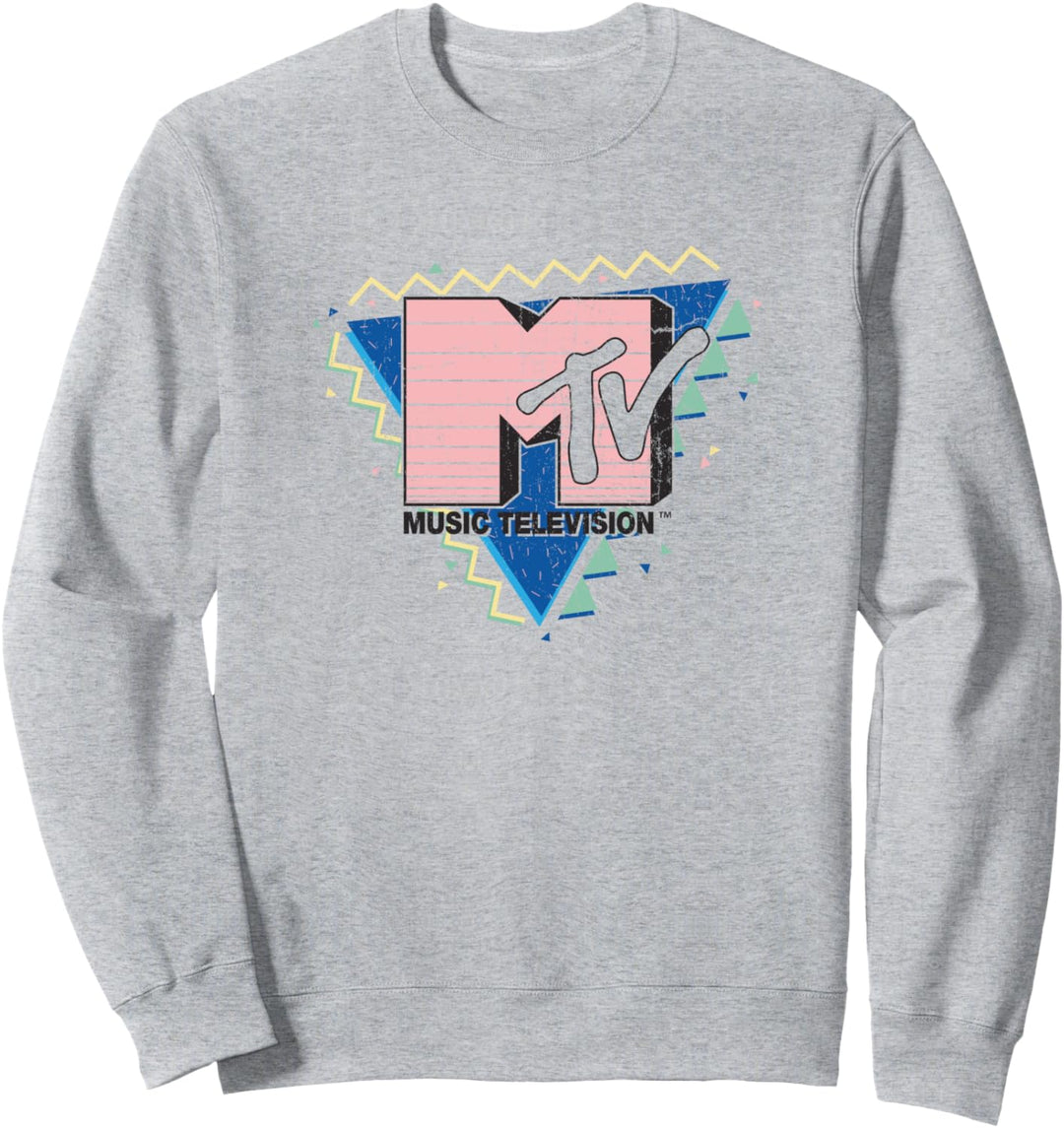 MTV Pink Stripes Logo 90's Retro Design Sweatshirt