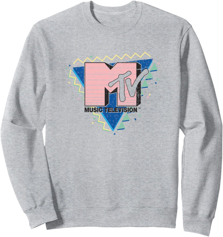 MTV Pink Stripes Logo 90's Retro Design Sweatshirt