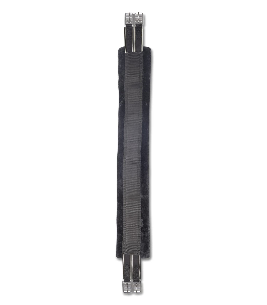 WALDHAUSEN Sattelgurt mit Teddyfell Schwarz Länge 120 cm, Schwarz Länge 120 cm