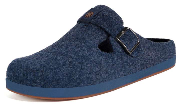 Gaatpot Filzclog Winter Hausschuhe Warme Pantoffeln für Damen Herren,Gr.36-46 38 EU Blau A, 38 EU Bl