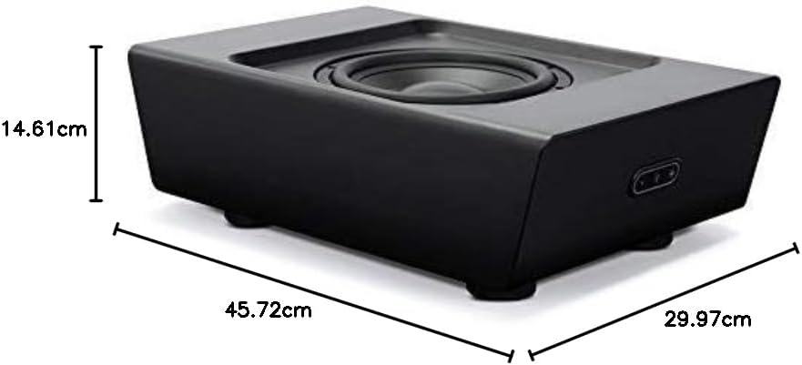 Bluesound Pulse SUB+ kabelloser Aktiv-Subwoofer - Schwarz Black, Black