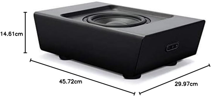 Bluesound Pulse SUB+ kabelloser Aktiv-Subwoofer - Schwarz Black, Black