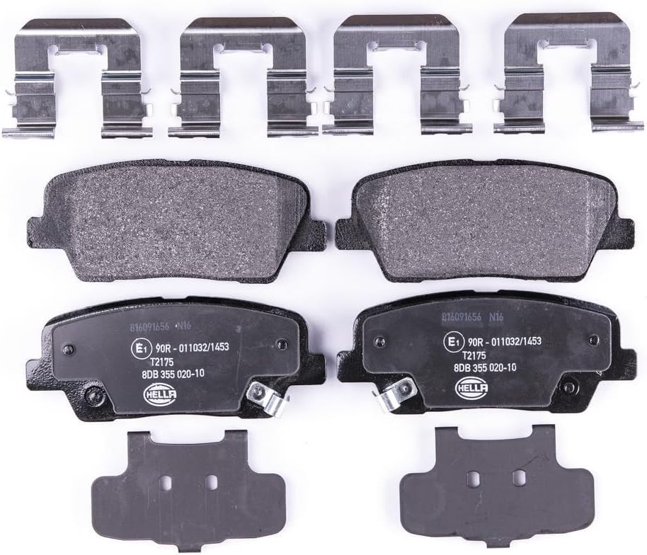 HELLA PAGID 8DB 355 020-101 Bremsbelagsatz - T2175 - Dicke/Stärke: 15.9mm - mit akustischer Verschle