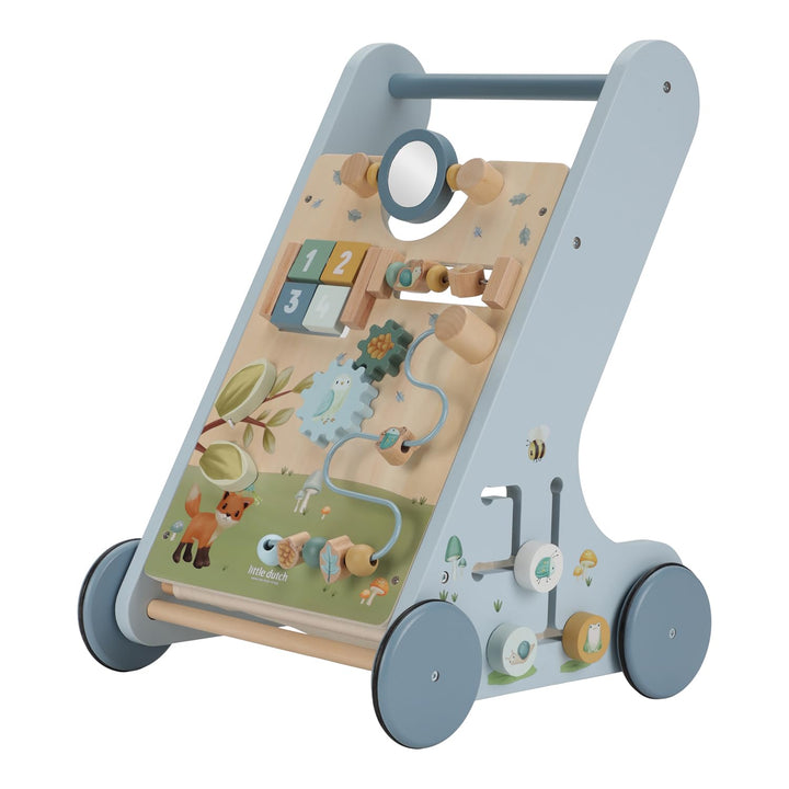 Little Dutch 7232 FSC Holz Activity Laufwagen - Forest Friends blau