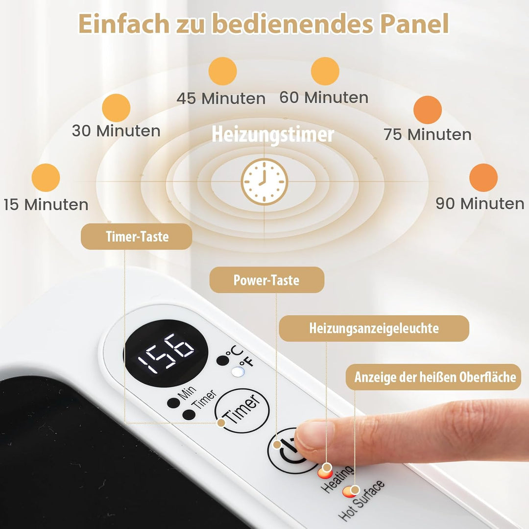 COSTWAY 23L Handtuchwärmer, Towel Warmer mit 6-stufigem Timer & LED Anzeige, Temperatur bis zu 125 °