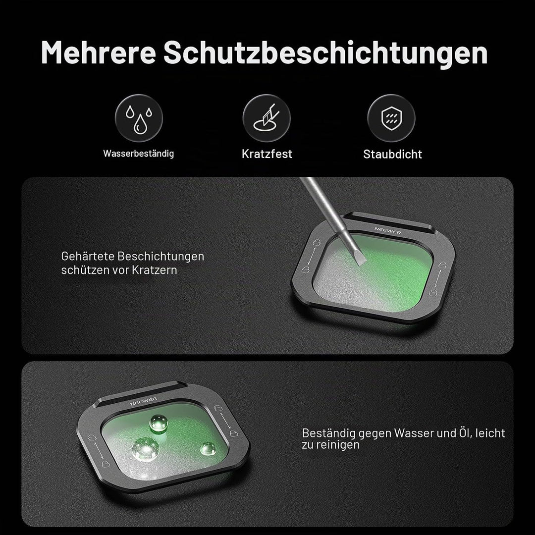 NEEWER 1/4 Black Diffusion Handy Objektivfilter, Schnellverschluss, mehrfach beschichtetes optisches