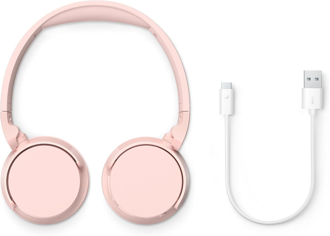 Philips TAH4209PK Leichter ohraufliegender kabelloser Bluetooth-Kopfhörer mit passiver Geräuschisoli