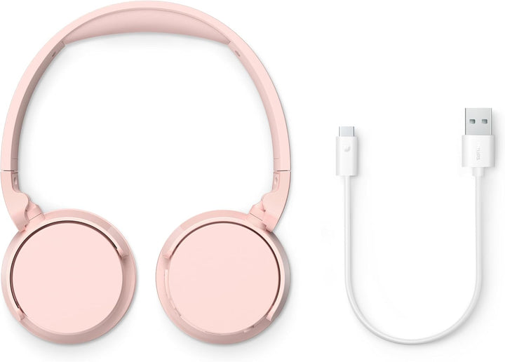Philips TAH4209PK Leichter ohraufliegender kabelloser Bluetooth-Kopfhörer mit passiver Geräuschisoli