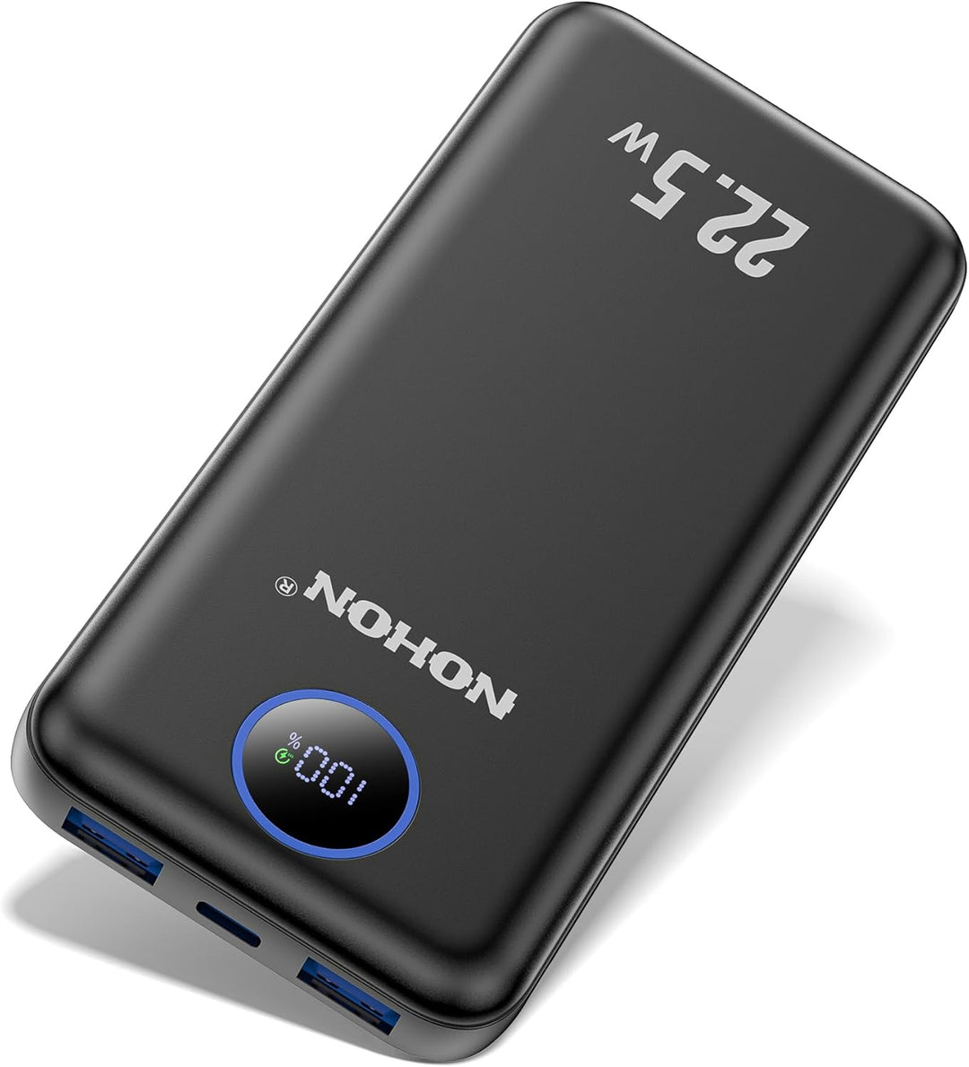 NOHON Powerbank 10000mAh Power Bank: 22,5W PD Fast Charging mit LED Display | USB-C Input & Output S