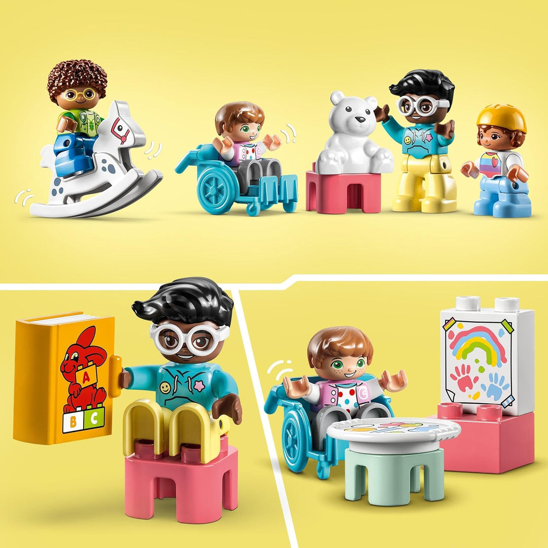 LEGO 10992 DUPLO Spielspass in der Kita, Lern-Spielzeug für Kleinkinder ab 2 Jahren, Set mit Baustei