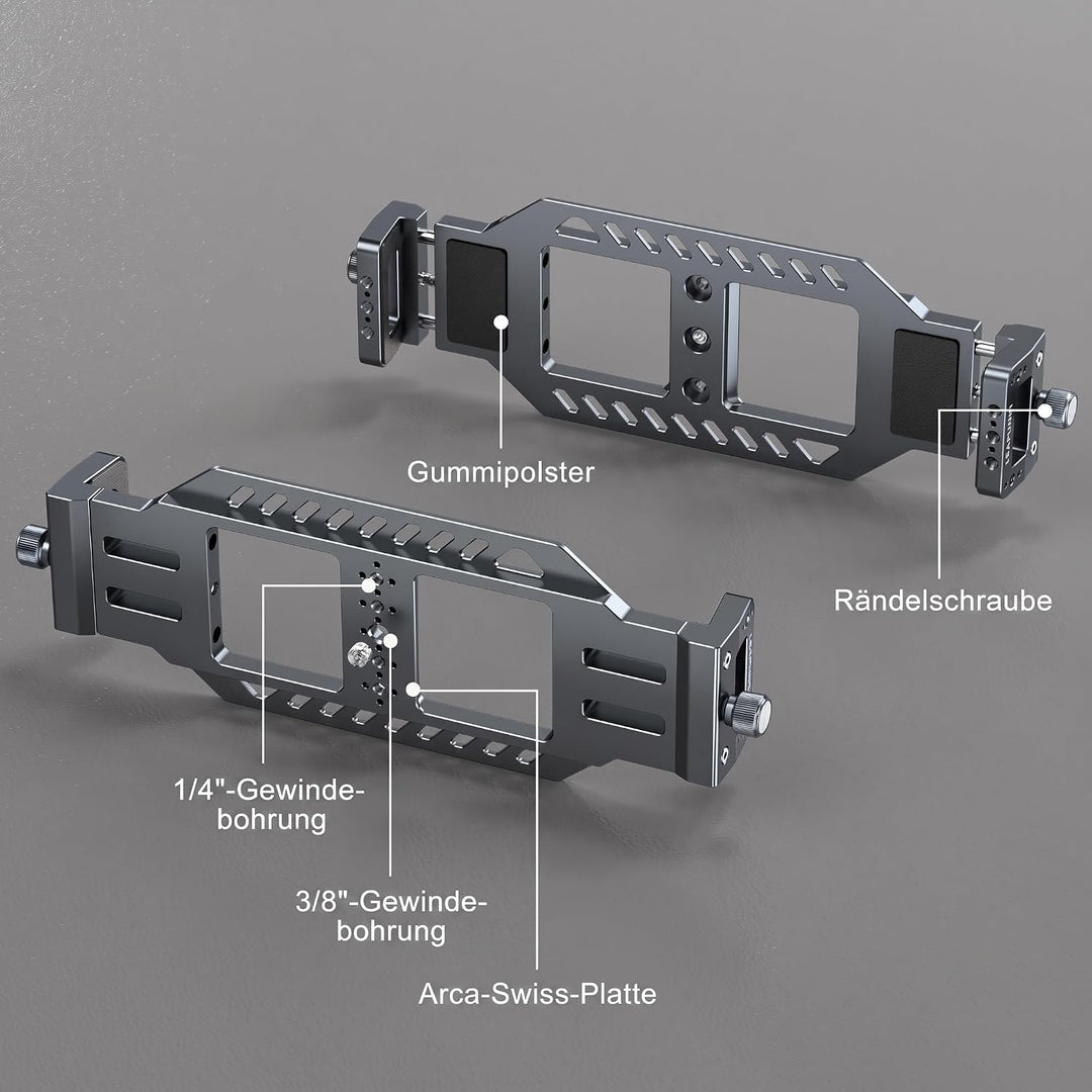 Laptop-Stativhalterung mit 1/10.2 cm &amp; 3/20.3 cm Schraubenlöchern, Arca Swiss Plate, Gummiauflage fü