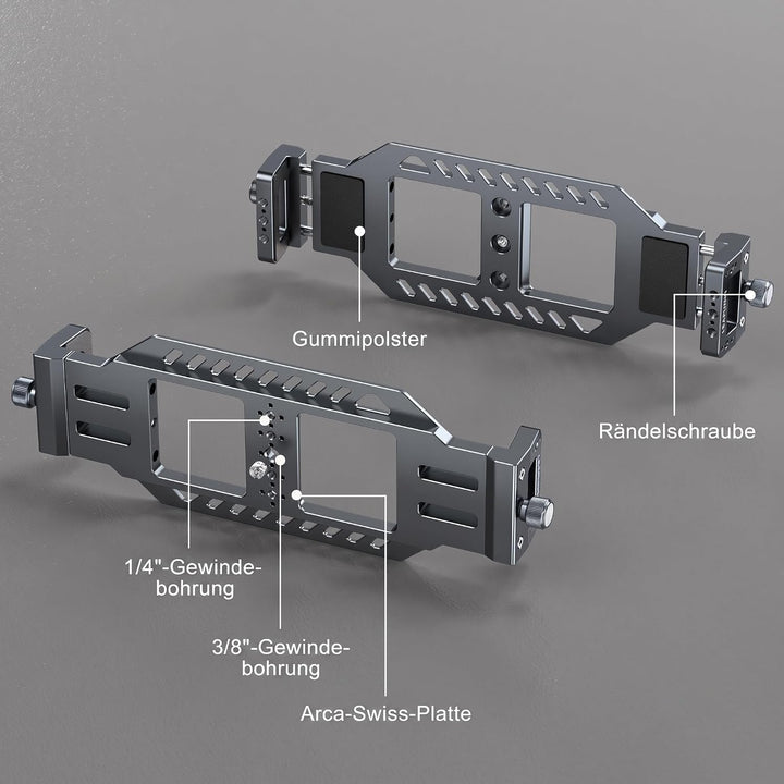 Laptop-Stativhalterung mit 1/10.2 cm &amp; 3/20.3 cm Schraubenlöchern, Arca Swiss Plate, Gummiauflage fü