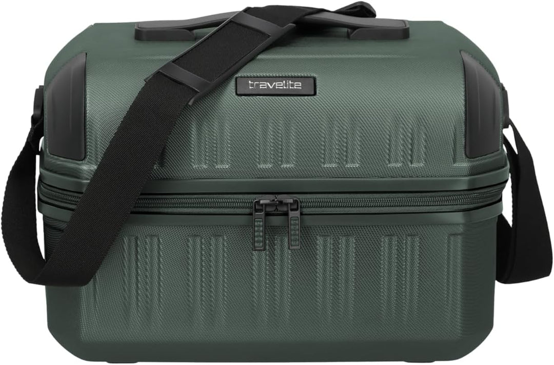 travelite Beautycase DYNAMIIC, Kosmetikkoffer Hartschale, 38 cm, 20 Liter Green, Green