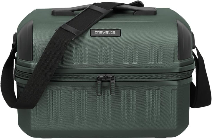travelite Beautycase DYNAMIIC, Kosmetikkoffer Hartschale, 38 cm, 20 Liter Green, Green