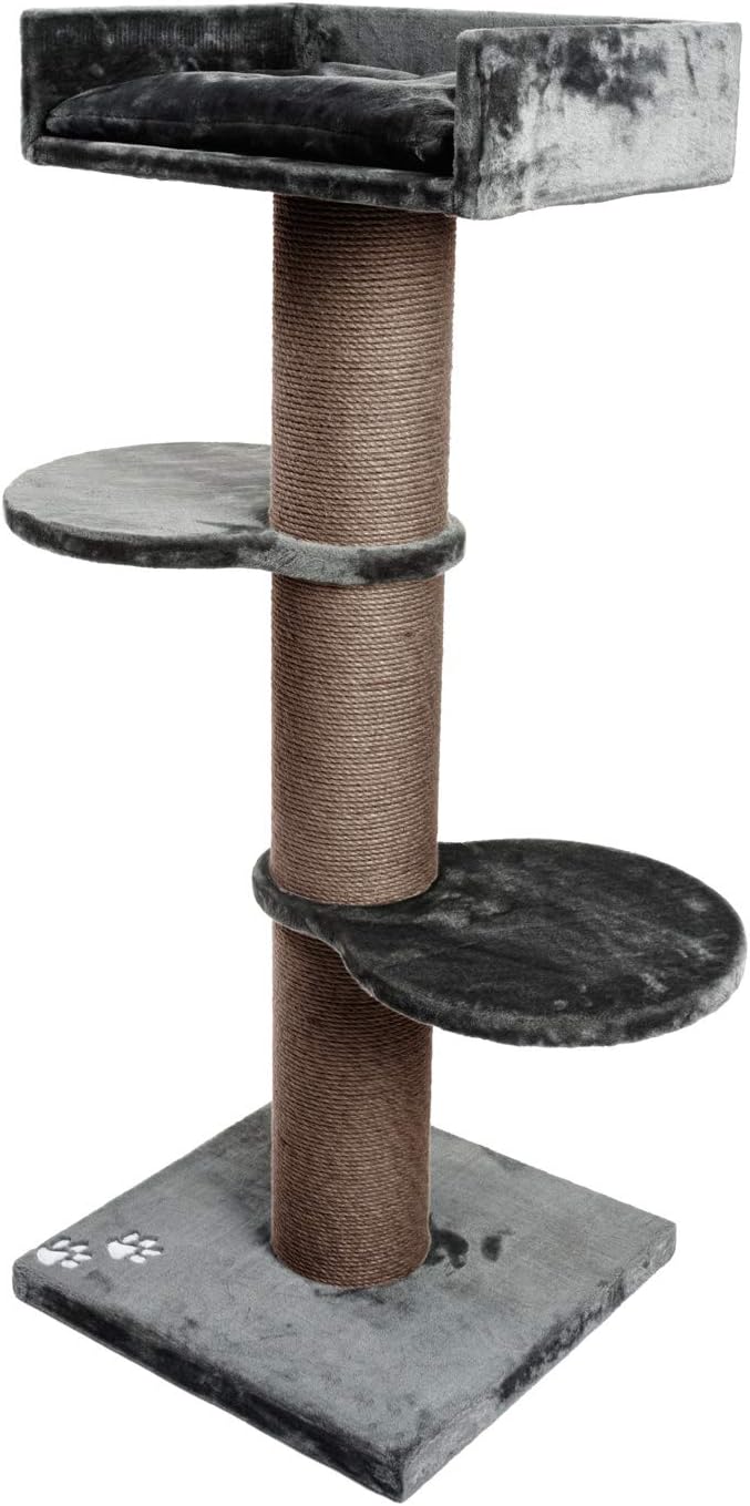 JAMAXX Premium 155cm XXL Kratzbaum für grosse schwere Katzen 20cm extra-starker Stamm, 4cm Starke Bo
