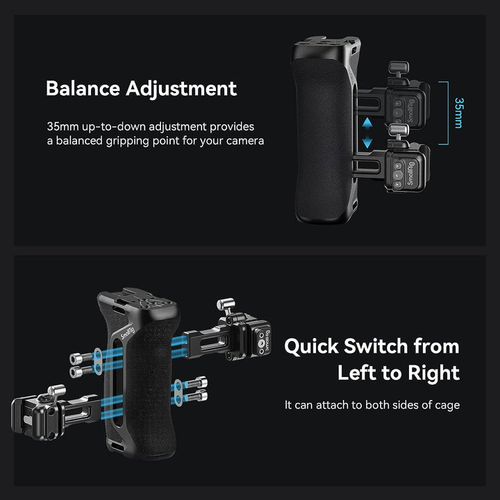 SMALLRIG NATO Side Handle Snap On Seitengriff Schnellverschluss-Design, nach Oben/unten verstellbar,