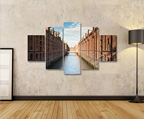 islandburner Bild Bilder auf Leinwand Speicherstadt V2 Hamburg MF XXL Poster Leinwandbild Wandbild D