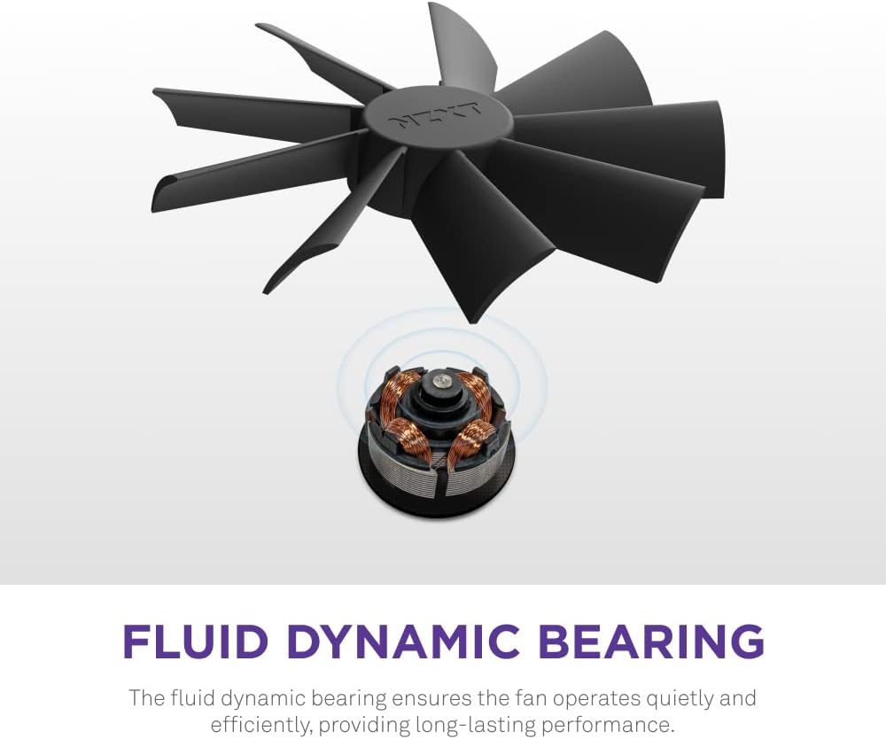 NZXT F120 RGB Duo – 120 mm doppelseitiger RGB-Lüfter – 20 individuell adressierbare LEDs – ausgewoge