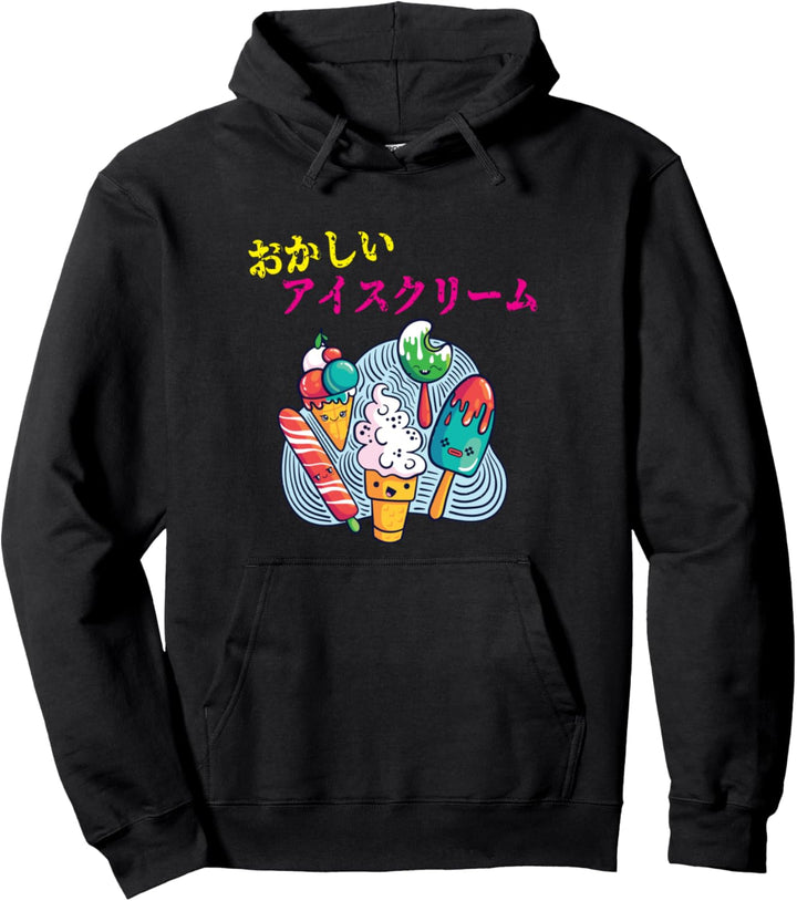 Kawaii Funny Ice Cream Day Cute Japanese Anime Style Gift Pullover Hoodie