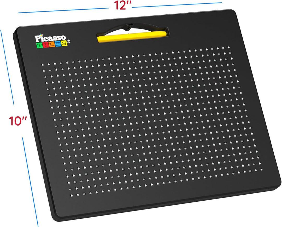PicassoTiles 2-in-1 doppelseitiges magnetisches Zeichenbrett Kleinbuchstaben und Freestyle-Schreible