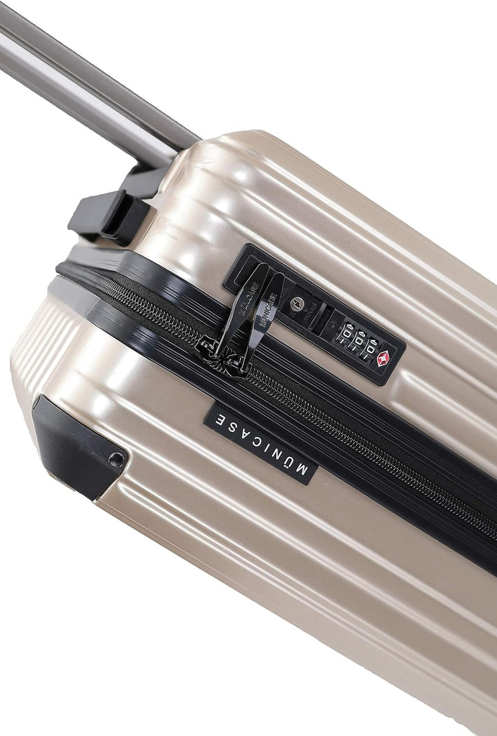 Münicase M816 TSA-Schloss Koffer Reisekoffer Trolley Kofferset Hardschale Boardcase Handgepäck (Cham