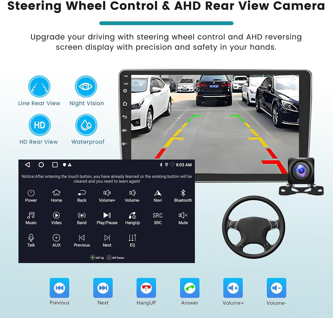 Hikity 2G 64G Android 15 Autoradio Für Ford Focus MK1 C170 1998-2004(Linkslenker) mit Wireless Carpl