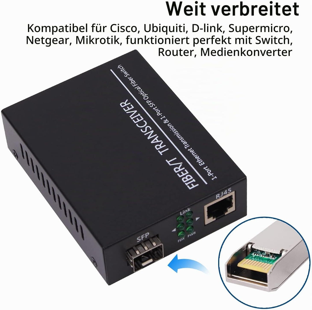 4 Stück 1,25G 850nm Multimode SFP LC Transceiver Glasfasermodul 550 Meter 1000Base-SX LC MMF für Cis