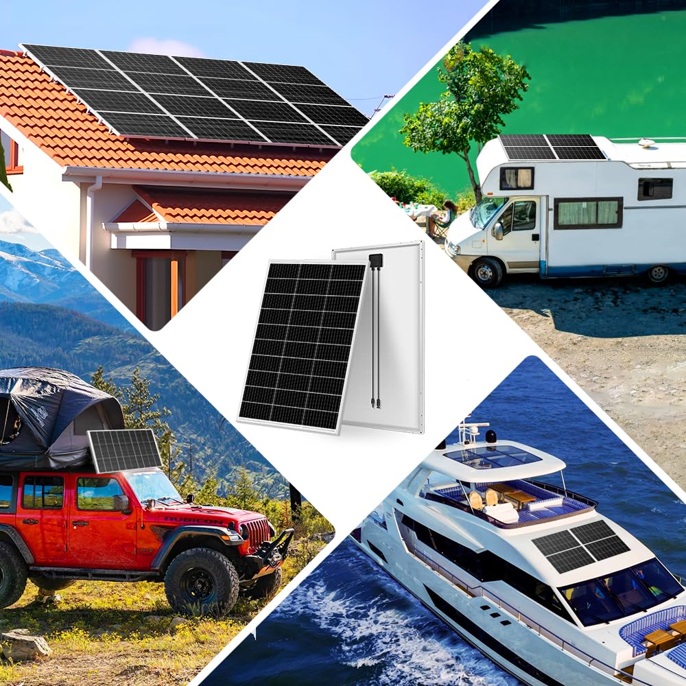 DOKIO 150W Solarpanel Gehärtetes Solarglas (ROBUST UND LANGLEBIG) Mono (EFFIZIENT) Einfache Installa
