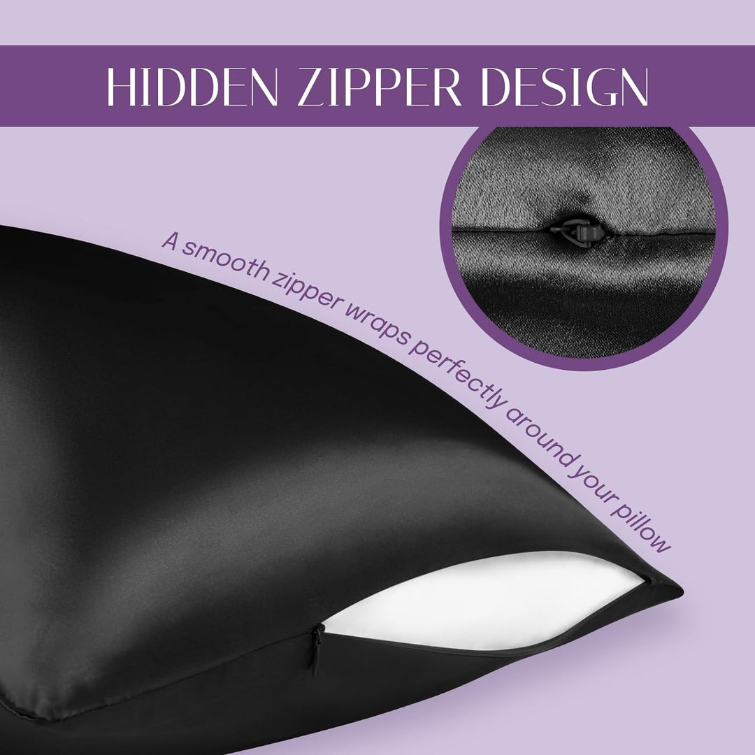 OLESILK Seide Kissenbezug Kissenhülle Haar- und Hautpflege mit Verstcktem Reissverschluss 19 Momme 1