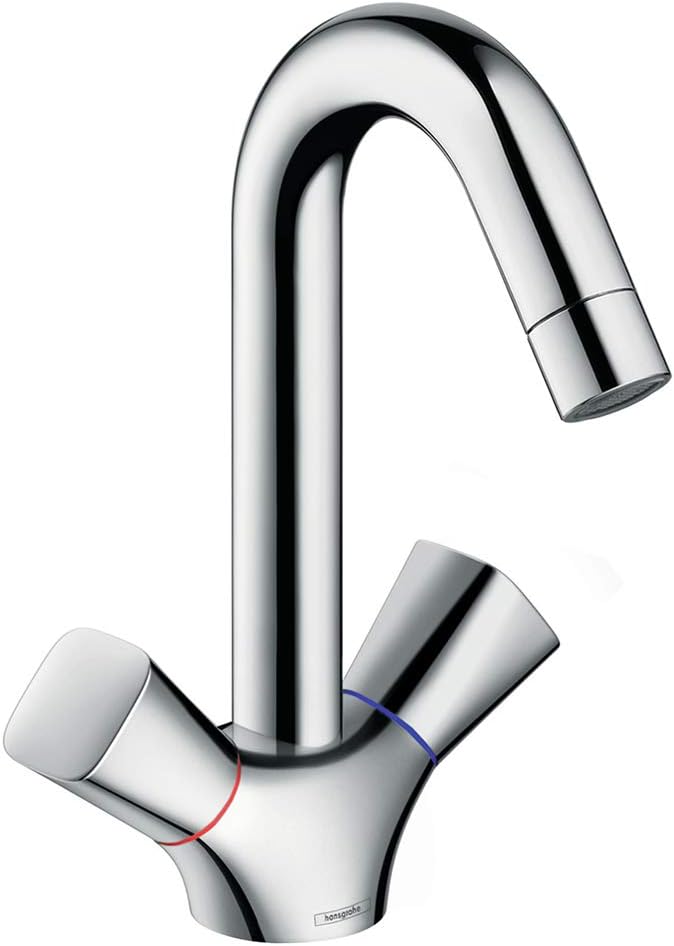 hansgrohe Wasserhahn Logis 2-Griff Waschtischarmatur, Auslauf-Höhe 220mm, ohne Ablaufgarnitur, mit a