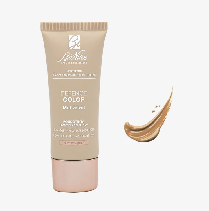 Bionike Defence Color Foundation Mat Velvet Mattierend 12h Matt-Effekt SPF 15 für Mischhaut und fett
