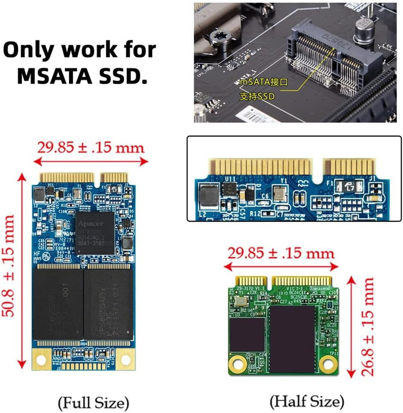 Xiwai Dual MSATA Mini-SATA SSD Karte JOBD Raid0 Span Bridge zu 2.5inch SATA Combo HDD Festplattengeh