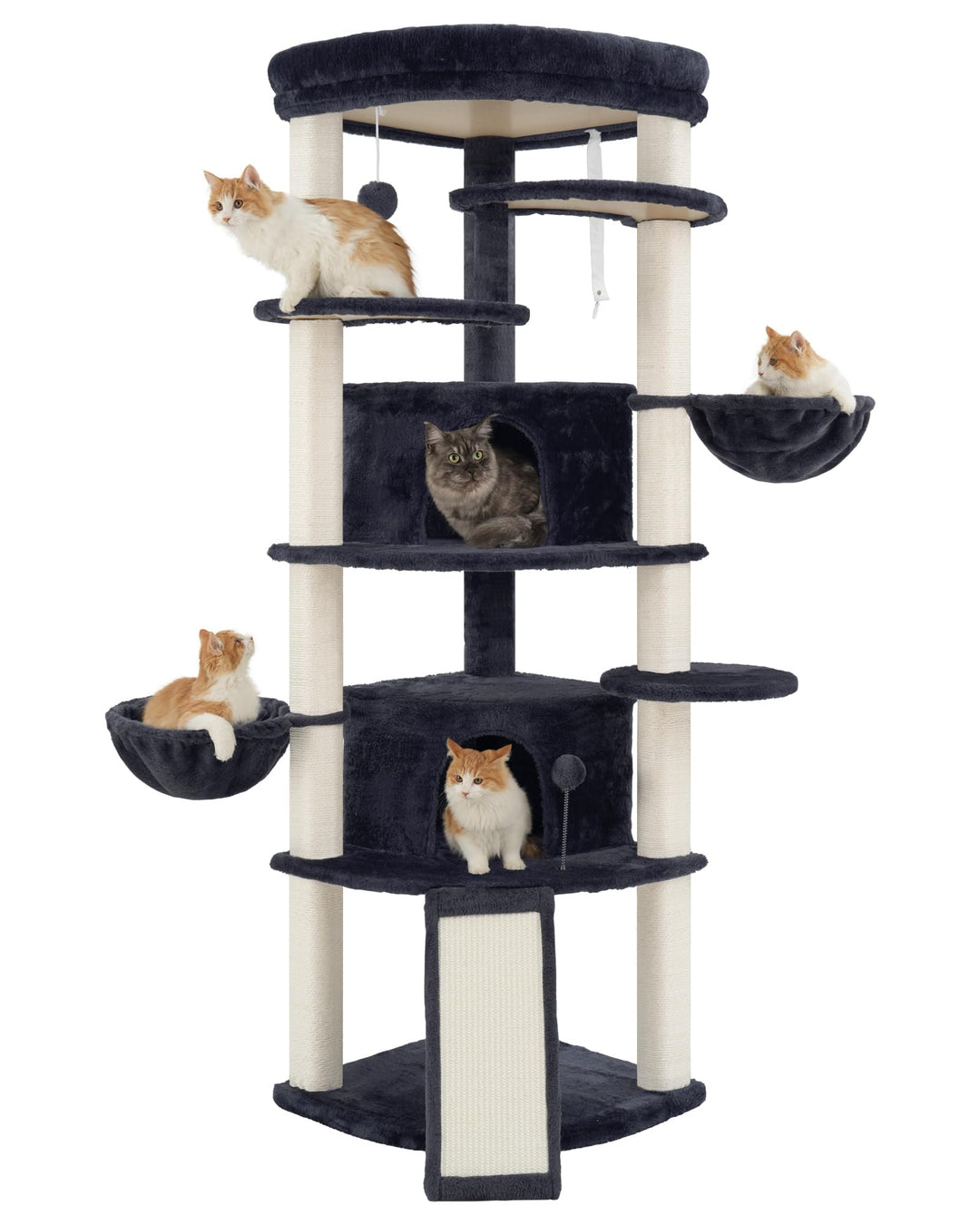 Gitelsnour Eck-Kratzbaum, Katzenbaum für Innenbereich, Mehrstöckiges katzenkratzbaum mit Sisal Kratz